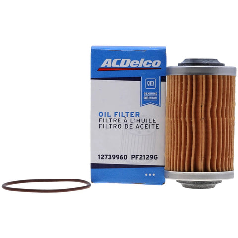 PF2129G Oil Filter Kit For GM Vehicles With Easy Install And Premium Filtration box and filter with O-ring displayed