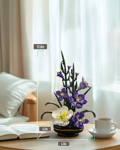 Gladiolus Flower Building Set From Bloom Up Series Dope Home Decor Kit With Realistic Gladiolus Stems And Bud Accents For Calming Creative Build And Eye Catching Vibe NF10332, 12.8in