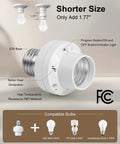 Remote Control Light Bulb Socket Kit with Wireless Wall Switch Plug and Play No Wiring Needed 200 Ft Range E26 E27 Base.
