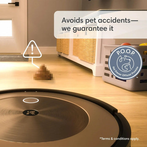 Self-Emptying Robot Vacuum With Ultra Strong Suction And Obstacle Detection near pet accident on wooden floor