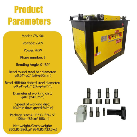 Hella Heavy Duty Automatic Rebar Bender 220V Electric Steel Bar Bending Machine featuring knockout and adjustable angles.