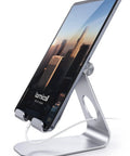 Adjustable Tablet Stand For 4 To 13 Inch Tablets And Phones Desktop Holder For iPad Pro Models Air Mini Kindle Switch Galaxy Tab And More