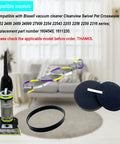 Replacement Parts For Cleanview Swivel Pet Crosswave Vacuum includes brush roll, belt, and filters with model compatibility list