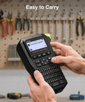 Ultra Handy Mini Portable Label Maker With Heat Shrink Tubes For Home Garage And Office Organization Rechargeable 1200mAh Battery Gives Weeks Of Use Supports Cable Continuous And Fixed Size Labels, handheld in workshop
