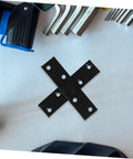 Hidden 360 Degree Stainless Steel Pivot Hinge on workbench for doors and bookcases, heavy duty and low maintenance