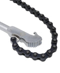 Heavy Duty 48 Inch Chain Wrench With Wide Jaw And Comfort Grip, Double Action Head For Irregular Automotive Parts close-up view