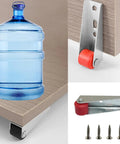 4 Pack Smooth As Butter Sliding Door Rollers, No Sweat Wall Mounted Track Pulleys for Heavy Furniture and Cabinet Doors with red wheels