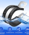 25 Pcs Rubber Cable Clamps Five Eighth Inch Stainless Steel Insulated Wire Clamps for tube pipe and hose installation with water splash