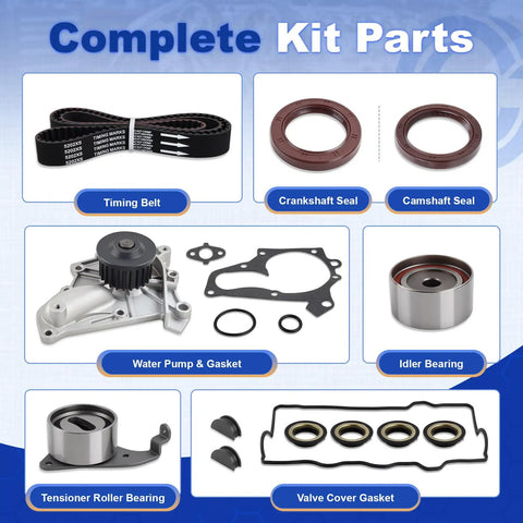 Heavy Duty Timing Belt Kit Water Pump Upgrade TBK138 Keeps Your Ride Smooth Like Butter Fits 87 To 2001 Toyota Models With Camry RAV4 MR2 Celica Solara Save Cash On Repairs And Get Top Tier Premium Quality Performance Today Reliable Simple Fast Setup., timing belt kit with water pump, seals, gasket, and bearings