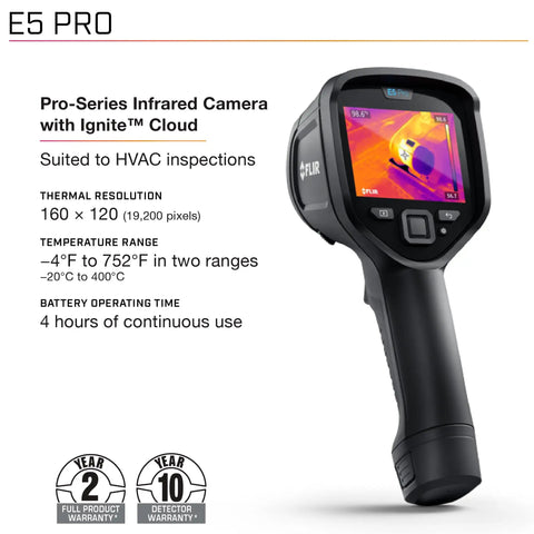 E5 Pro Thermal Imaging Camera With WiFi And Ignite Cloud For Handheld Infrared Inspections high resolution thermal imaging