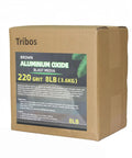 Brown Fused Alumina Blasting Media For Metal Glass And Ceramic Surfaces 80 100 120 220 Grit For Sand Blasters Siphon And Pressure Feed Setups Ideal For Rust Removal And Paint Stripping Prep, 220 grit box