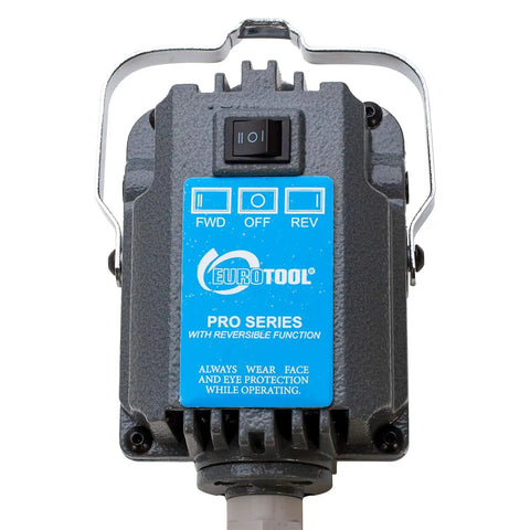 Motor of Flexible Shaft Kit With Reversible 1/6HP Motor Up To 18,000 RPM 110V Foot Pedal Control, showing controls and label