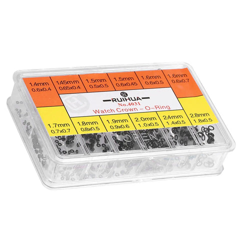 Watch Crown O Rings Seals Repair Kit With 12 Sizes For Waterproofing Your Timepiece Keeping it Splash Proof And Ready For Daily Wear