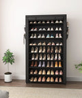 Knock Out Closet Chaos With This 10 Tier Tall Shoe Rack Featuring Dustproof Covers That Stores 40 Pairs Of Sneakers And Boots In One Sleek Vertical Organizer.
