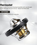 Badass Durable Thermostat Housing Assembly With Engine Coolant System For Jeep Wrangler JK V6 38 Liter Models 2007 Through 2010 close-up view.