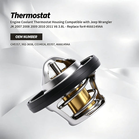 Badass Durable Thermostat Housing Assembly With Engine Coolant System For Jeep Wrangler JK V6 38 Liter Models 2007 Through 2010 close-up view.