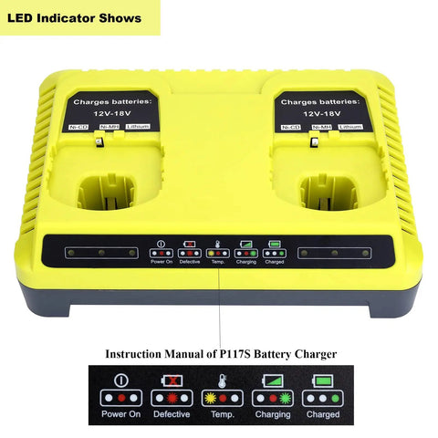 Two-Port Dual Chemistry IntelliPort Battery Charger for 12V to 18V Max packs with LED indicators and dual charging slots