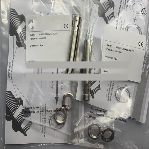 Proximity Switch Sensor NBB2-12GM50-A2-V1A2 A0 E2-V1 in packaging with metal body for industrial automation systems