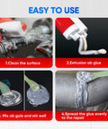 Steps to use Heavy Duty Metal Epoxy Glue for Cars and Plastics, 1.76 Oz Two Component Weldable Resin with 1 To 1 Syringe