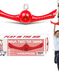 360 Degree Handle Twist Spin Slackline Attachments For Kids Winged Rotor Ends Easy Spins And Flips Ninja Powers Style Outdoor Playground Toy For Backyard Red