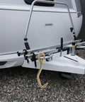 Auto Body Dent Puller Kit With Steel Snake Shape Round Head Hook attached to trailer hitch for sheet metal repair