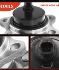 Close-up details of Rear Wheel Bearing And Hub Assembly With ABS For 5-Lug Vehicles, Fits Toyota Prius V 2012-2018 And Mirai 2016-2020