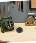6pcs Nylon Buffing Wheels 75mm With 10mm Hole For Metal Polish and Car Burnishing Discs on a workbench with tools.