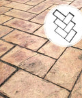 Installed concrete bricks created using Garden Paving Mold For Concrete Walkways And Patios, Easy To Use Plastic Rectangular Floor Mold.