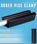 Deluxe Golf Grip Regripping Kit With Pro Grip Remover Tool Rubber Vise Clamp on club shaft for secure regripping at home or range