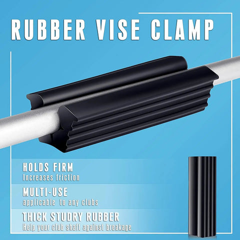 Deluxe Golf Grip Regripping Kit With Pro Grip Remover Tool Rubber Vise Clamp on club shaft for secure regripping at home or range
