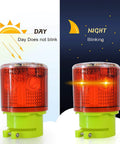 Ultra Bright Solar Strobe Warning Light for Construction and Traffic 360 Degree LED Beacon Wireless Auto On Off IP65 Waterproof