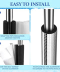 30 Pack Pipe Insulation Foam Tubes Three Quarters Inch Self Adhesive Exterior Pipe Insulation Wrap with Aluminum