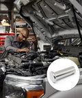 Mechanic working on engine with inset showing 304 Stainless Steel Single Hole Clevis Pins Flat Head Beefy Heavy Duty M12x35mm 10 Pack