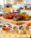 Portable Vacuum Sealer For Food With 80kPa Suction And Lock Function Includes 30 Reusable Bags Compact Handheld Design Perfect Go To
