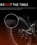 Two Pack Bicycle Tire Liners With Anti Puncture Protection And Anti Burst Shield on mountain bike highlighting inner tube protector