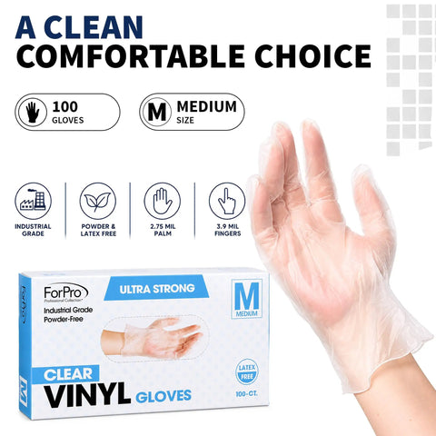 Industrial Grade Vinyl Gloves Disposable Powder Free Latex Free Textured Grippy For Superior Hold And Comfort Food Safe Non Sterile