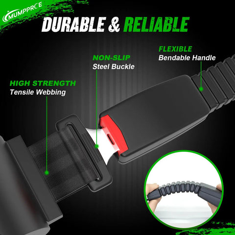 Universal Golf Cart Seat Belt Kit For 4 Seat Carts, close-up of durable steel buckle and tensile webbing, fits EZGO Club Car Yamaha