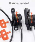 8 Piece Bike Disc Brake Pad Spacer Set for Hydraulic Systems Go To Spreader Insert Tool Shimano Compatible shown with black brakes