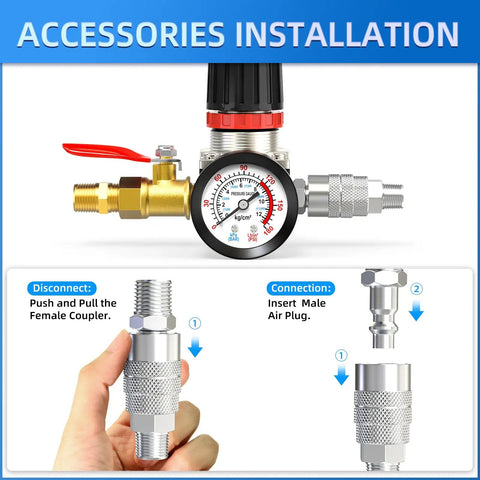 Air Compressor Pressure Switch With 4 Way Valve And Regulator 0 To 180 Psi 90 To 120 Psi Cut In Cut Off 110V 240V installation guide