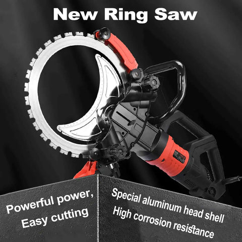 Heavy Duty 16 Inch Electric Concrete Ring Saw With A Beast Mode 8980 Watt Motor And Water Cooling System for easy cutting.