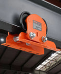 Installed 1 Ton Push Beam Trolley For Electric Hoist Dual Wheels Adjustable Beam Width 2.68 To 4.33 In For I And H Beams