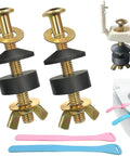 Seat Screws Replacement Kit for Top Mount Toilet Hinges, Stainless Steel Bolts With Lifter Tab, Includes 2 Bolts, 2 Pack