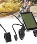 M5 LCD Waterproof Bike Display Panel For Electric Bike And Scooter Conversion with mounting brackets and wiring