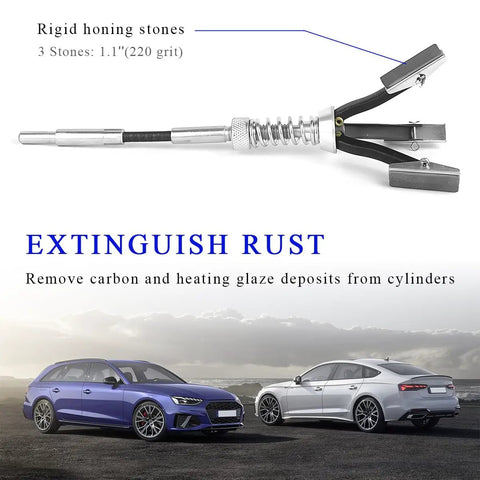 Engine Cylinder Hone Tool For Honing Holes 1 To 2 And A Half Inch Diameter With 220 Grit Stones Adjustable Deglazer