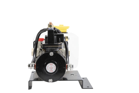 Front view of All In One Hydraulic Power Unit Replacement Kit With 2 Quart Pump Reservoir And Trombetta Solenoid For Trailer Lifts