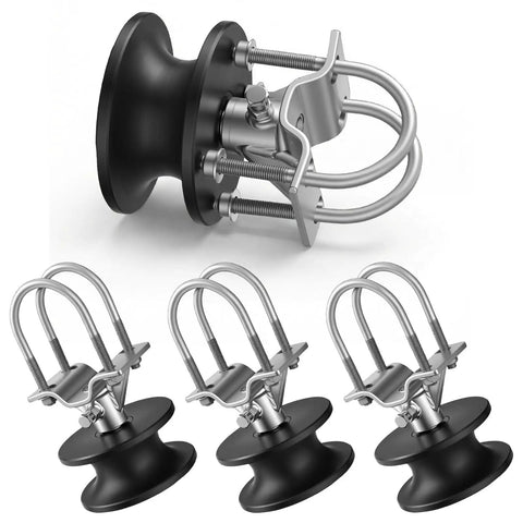 Heavy Duty Cantilever Gate Rollers Pack Of 4 Rock Solid Nylon Sliders for smooth operation, featuring steel and nylon design.