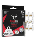 Boss Level Heavy Duty Drywall Anchors And Universal Plasterboard Fixings Rock Solid Wall Mount Hardware Kit with 6 anchors and drill bit.