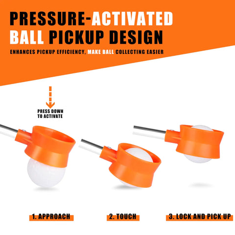 Telescopic Golf Ball Retriever With Pressure Activated Pickup Stainless Steel Shaft Extends From 9Ft To 20Ft demo sequence.