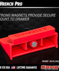 Modular Wrench Pro Organizer with strong magnet, red plastic, patent pending USA made, fits 6mm-38mm wrenches