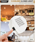 No Sweat 5 And 6 Inch Led Recessed Can Lights Featuring Smooth Adjustable 5Cct Warm Or Cool Tuning And 9 Watt Knockout Retrofit Downlights For Quick Ceiling Setup In Damp Rooms With High Output 6 Pack in various room settings